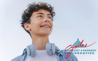 teenager with braces