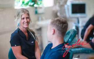 teenager boy at orthodontic consultation